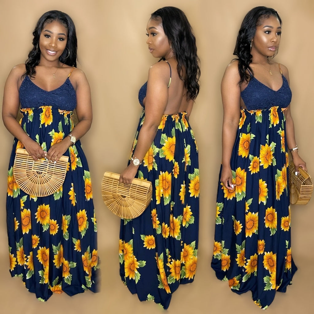 SunFlower Vibes (Navy)