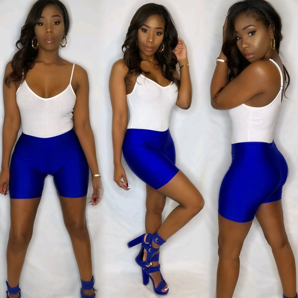 Royal Blue Biker Shorts